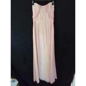PROM DRESS- Jim Hjelm blush chiffon strapless dress, new with tags, formal dress